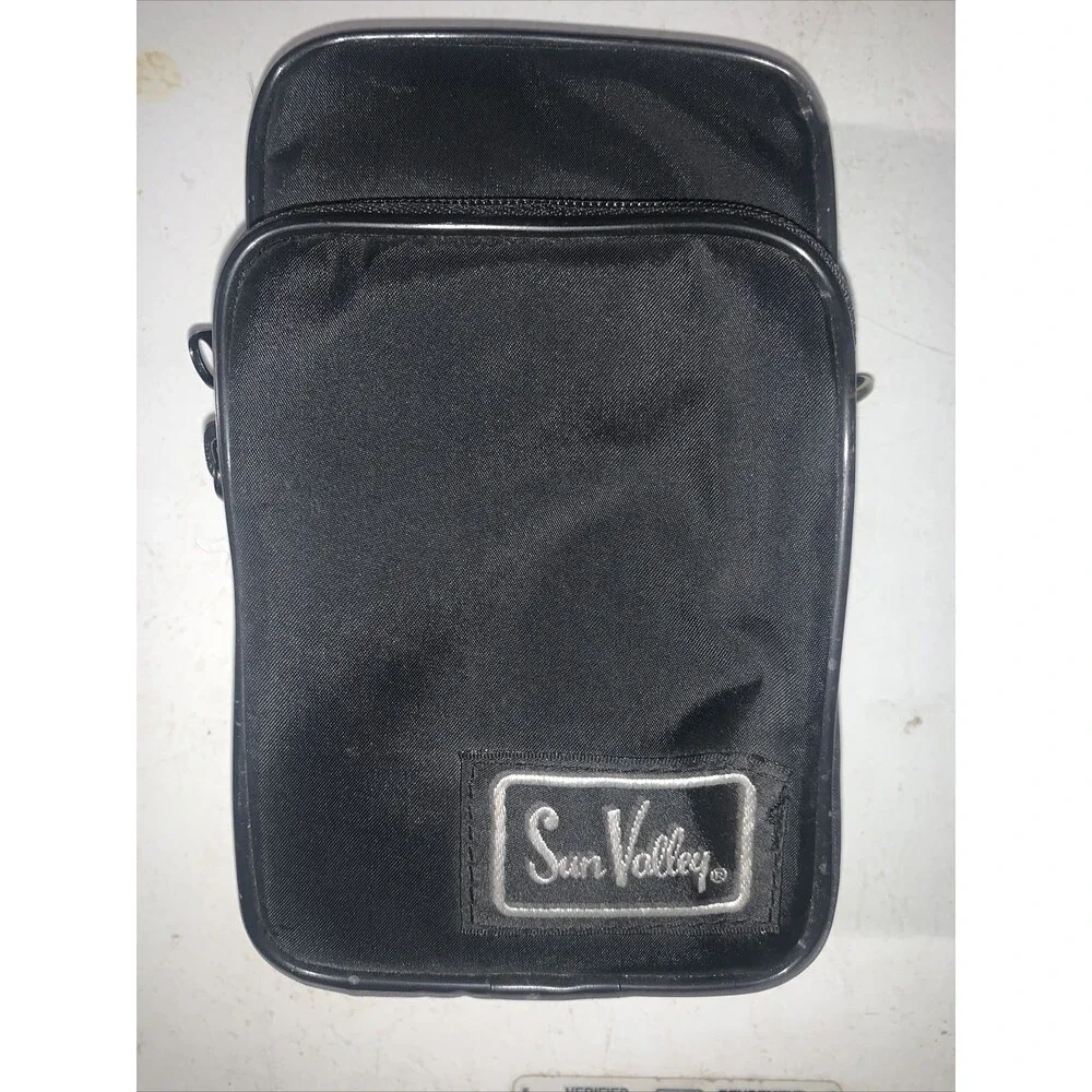 Sun Valley Vintage Camera Bag Gray Black Padded Pockets Shoulder Strap